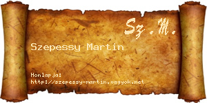Szepessy Martin névjegykártya